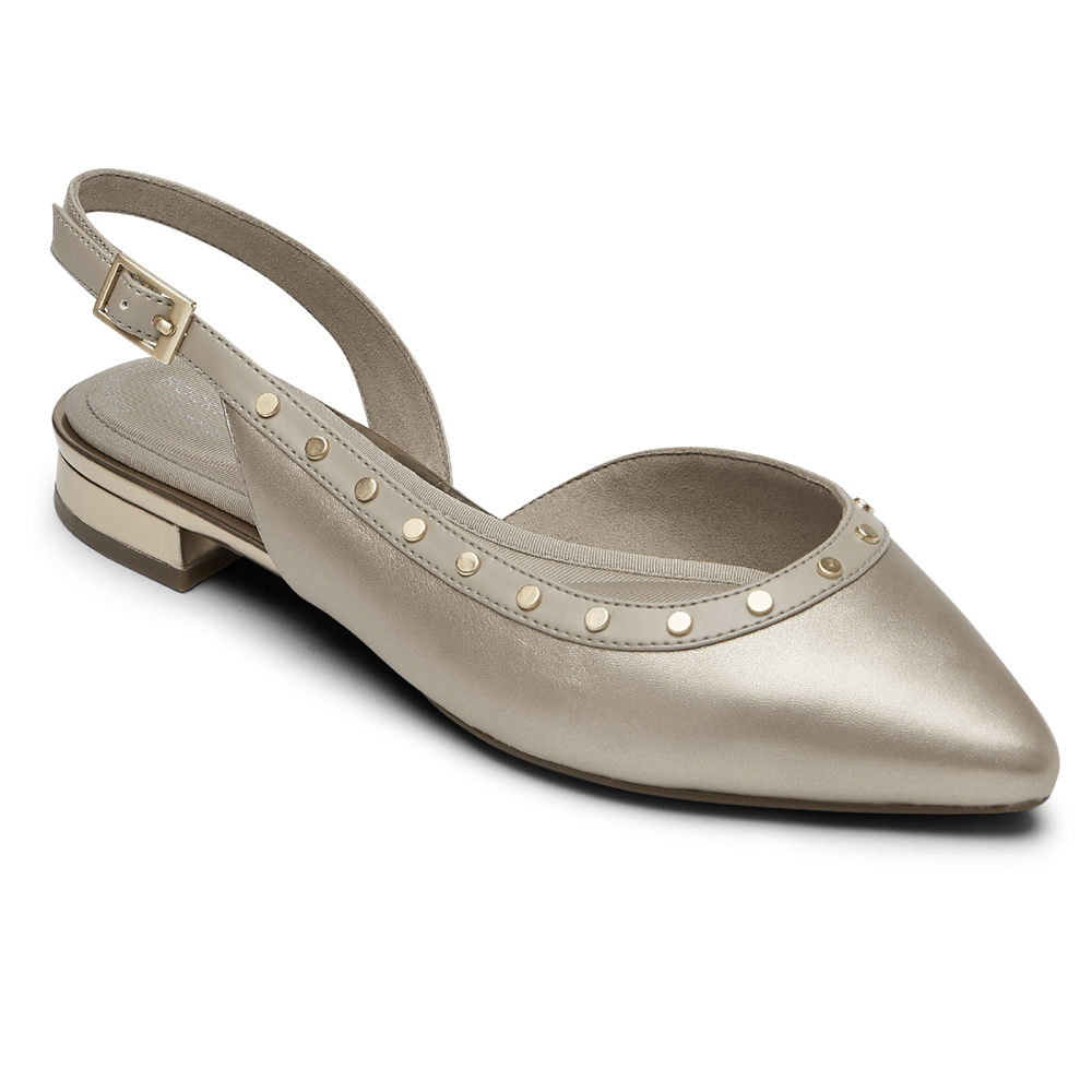 Slingback Rockport Mujer Mexico - Total Motion Zuly Studded Grises - MDNSL1695